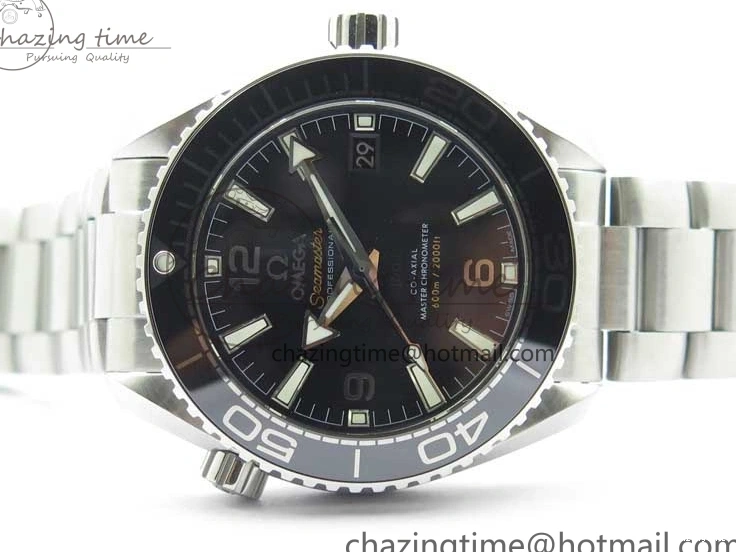 0116 Planet Ocean 39.5mm Black Ceramic Bezel SS VSF 1:1 Best Edition Black Dial on SS Bracelet A Stretchable 7890